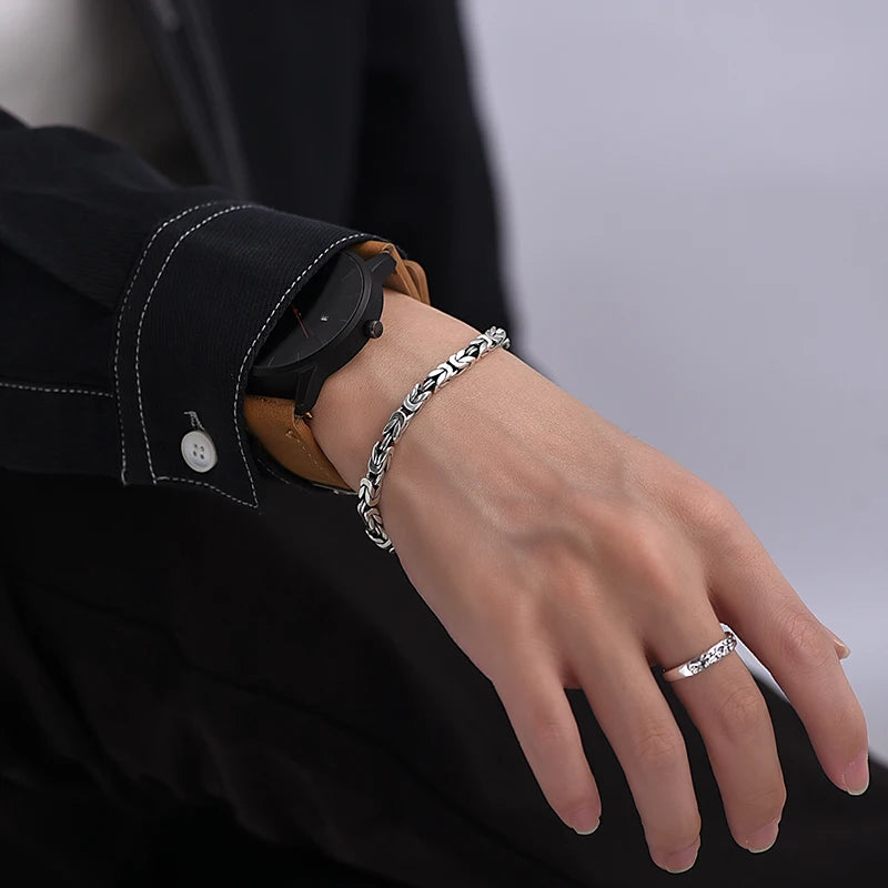 The Ironbind – S925 Byzantine Chain Bracelet