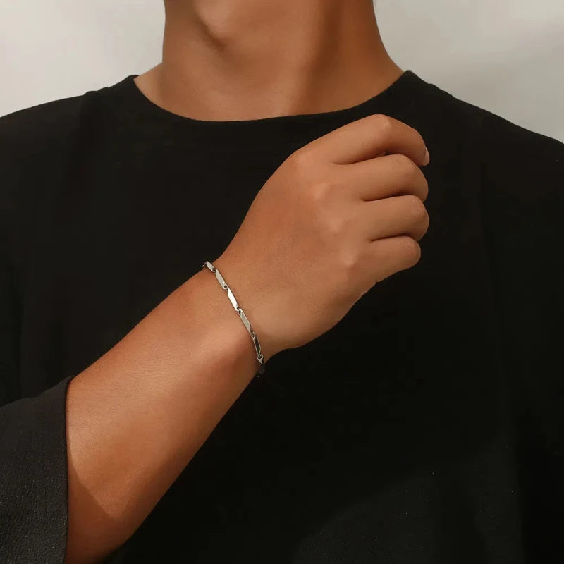 The EdgeLink – Stainless Steel Melon Chain Bracelet